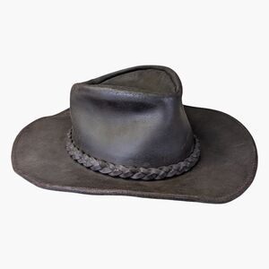 Henschel Hat Co Leather Cowboy Hat With Braided Detail | Size Medium